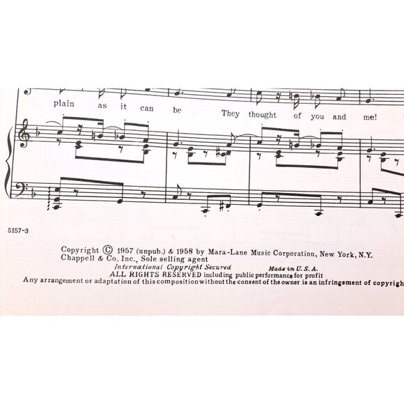 Vintage The Night They Invented Champagne Sheet Music Gigi 1958 Lerner Musical - Picture 3 of 3